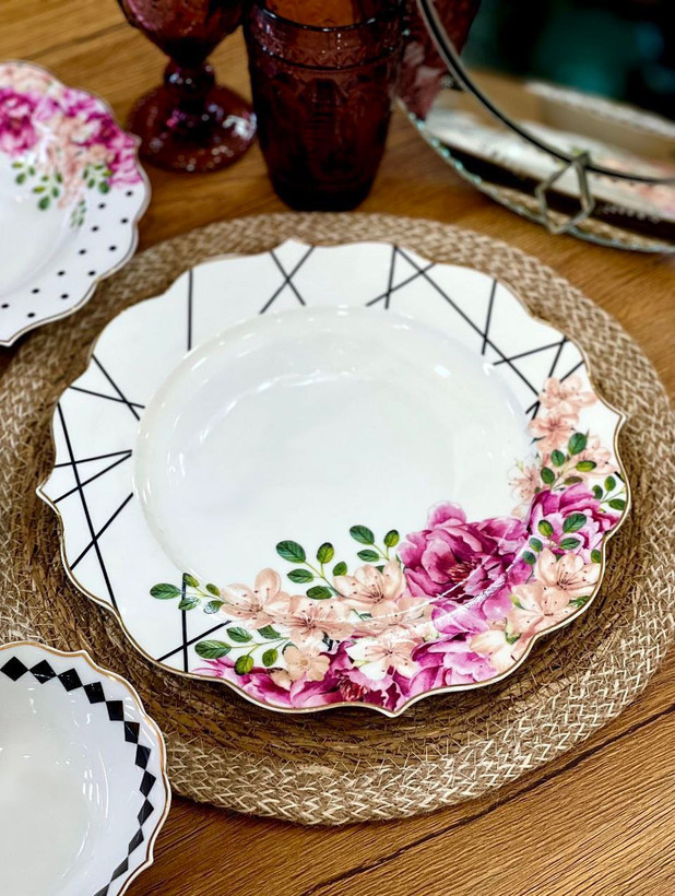 سرویس غذا خوری شش نفره ۲۴ پارچه pink&more