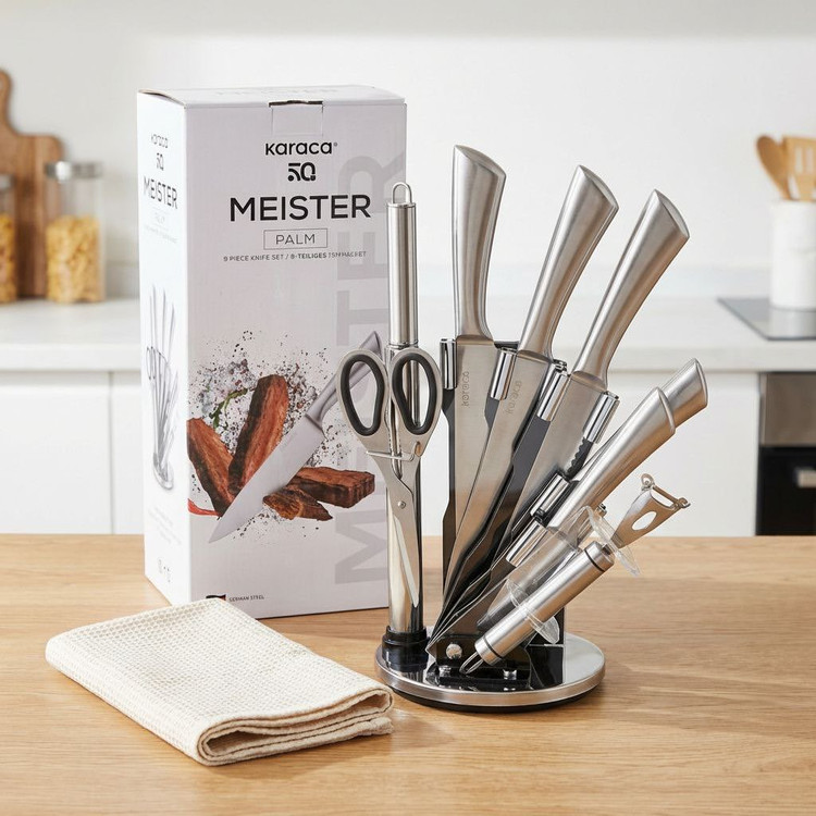 ست چاقوی کاراجا Karaca Meister Palm ۹ پارچه استیل