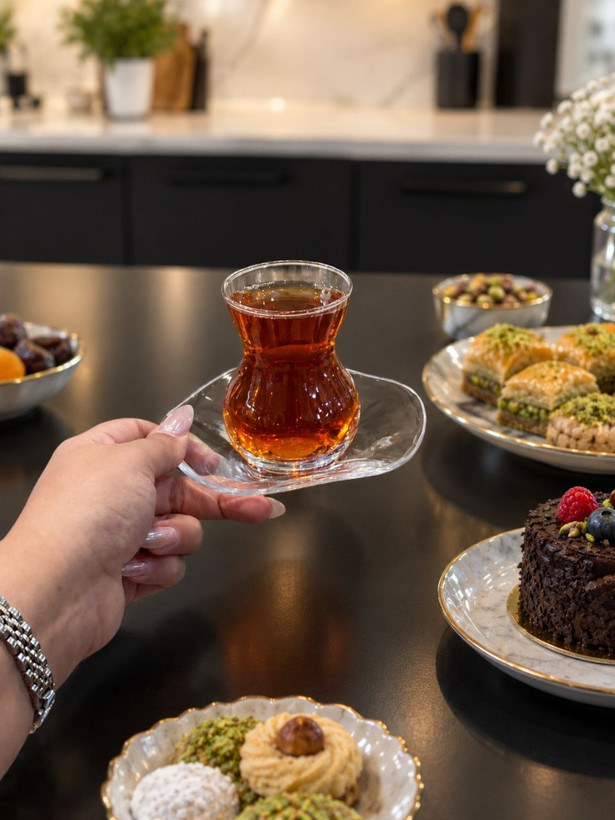 استکان نعلبکی dantel Paşabahçe