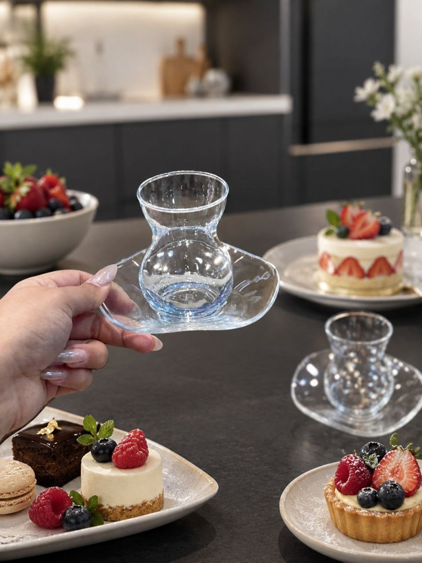 استکان نعلبکی dantel Paşabahçe